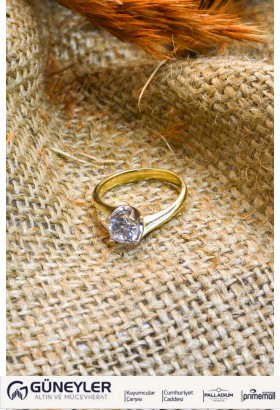 TEKTAŞ YÜZÜK 14 AYAR A010891 TEKTAŞ YÜZÜK 14 AYAR A010891