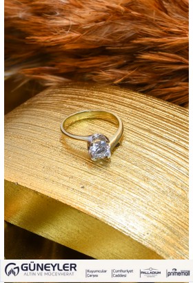 TEKTAŞ YÜZÜK 14 AYAR A010891 TEKTAŞ YÜZÜK 14 AYAR A010891