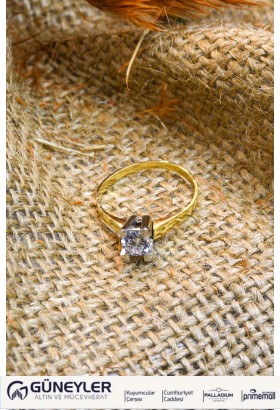 TEKTAŞ YÜZÜK 14 AYAR A033991