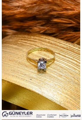 TEKTAŞ YÜZÜK 14 AYAR A033991