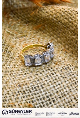 BEŞLİ BAGET YÜZÜK 14 AYAR A043610