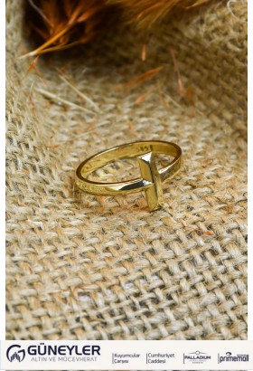 T MODEL YÜZÜK 14 AYAR A059190