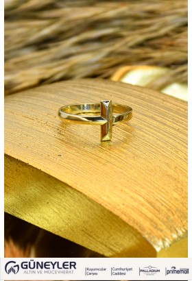 T MODEL YÜZÜK 14 AYAR A059190