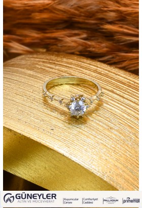 TEKTAŞ YÜZÜK 14 AYAR A063505