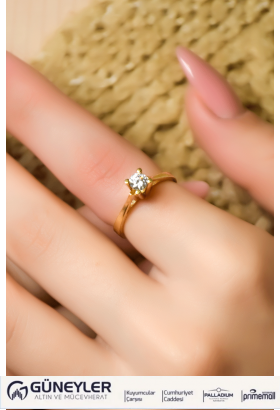 TEKTAŞ YÜZÜK 14 AYAR A010769