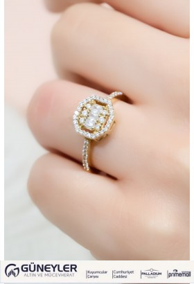 BAGET YÜZÜK 14 AYAR A043593