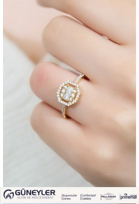 BAGET YÜZÜK 14 AYAR A043593