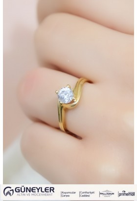 TEKTAŞ YÜZÜK 14 AYAR A028723