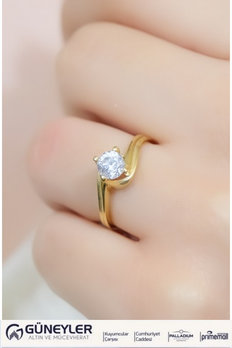 TEKTAŞ YÜZÜK 14 AYAR A028723 TEKTAŞ YÜZÜK 14 AYAR A028723