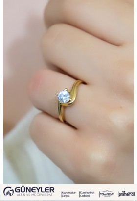 TEKTAŞ YÜZÜK 14 AYAR A028723