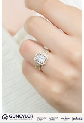 BAGET YÜZÜK 14 AYAR A068792