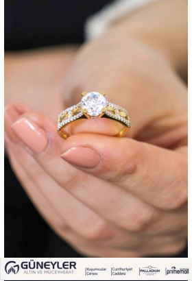 TEKTAŞ YÜZÜK 14 AYAR A029948