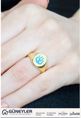 ALEV MOTİFLİ YÜZÜK 14 AYAR A051702