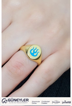 ALEV MOTİFLİ YÜZÜK 14 AYAR A051702