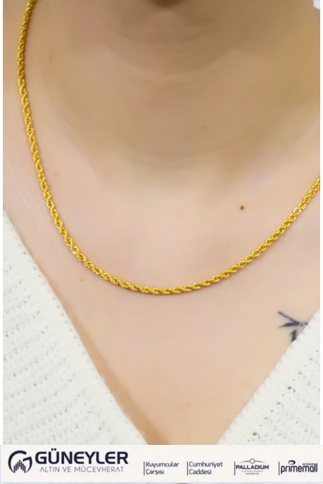 HALAT ZİNCİR KOLYE 22 AYAR A064145