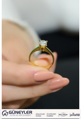 TEKTAŞ YÜZÜK 14 AYAR A044557