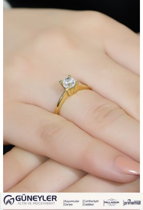 TEKTAŞ YÜZÜK 14 AYAR A044557