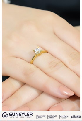 TEKTAŞ YÜZÜK 14 AYAR A044557