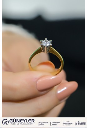 TEKTAŞ YÜZÜK 14 AYAR A043932