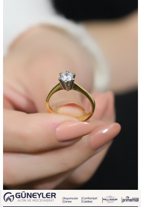 TEKTAŞ YÜZÜK 14 AYAR A043932