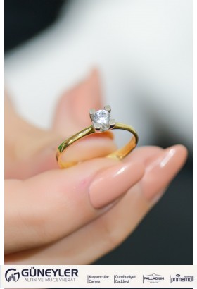 TEKTAŞ YÜZÜK 14 AYAR A043950