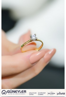 TEKTAŞ YÜZÜK 14 AYAR A043950