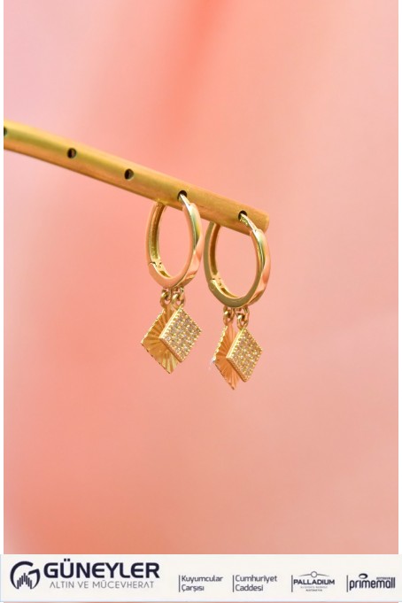 SALLANTILI HALKA KÜPE 14 AYAR A033936 SALLANTILI HALKA KÜPE 14 AYAR A033936