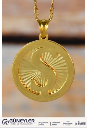 S HARF KOLYE UCU 22 AYAR A075840 S HARF KOLYE UCU 22 AYAR A075840