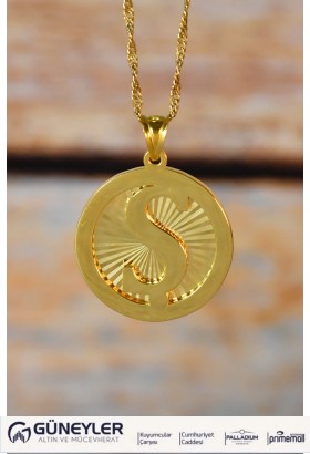 S HARF KOLYE UCU 22 AYAR A075840 S HARF KOLYE UCU 22 AYAR A075840