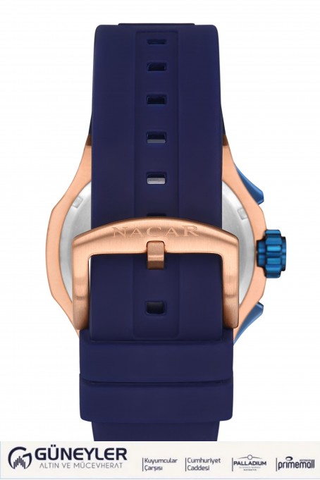 NACAR MAVİ SİLİKON ERKEK KOL SAATİ NC08-2921132-RLS3