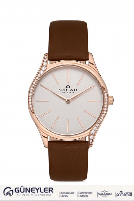 NACAR KAHVERENGİ DERİ KADIN KOL SAATİ NC36-392021-RSL2 NACAR KAHVERENGİ DERİ KADIN KOL SAATİ NC36-392021-RSL2