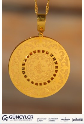 TUĞRA MOTİFLİ KOLYE UCU 22 AYAR A067423 TUĞRA MOTİFLİ KOLYE UCU 22 AYAR A067423