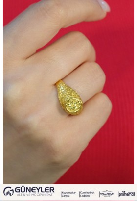 YILDIZ MOTİFLİ YÜZÜK 22 AYAR A031937