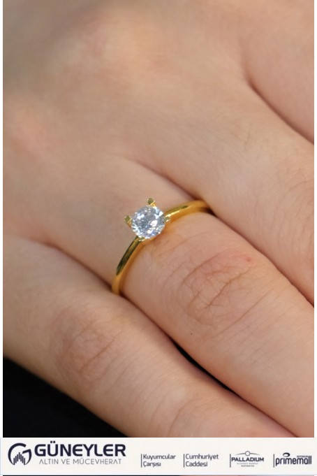 TEKTAŞ YÜZÜK 22 AYAR A073679 TEKTAŞ YÜZÜK 22 AYAR A073679