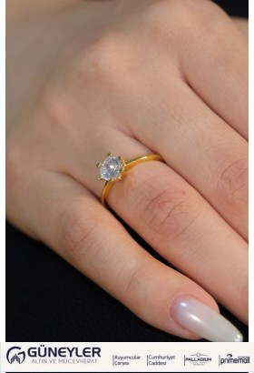 TEKTAŞ YÜZÜK 22 AYAR A073804 TEKTAŞ YÜZÜK 22 AYAR A073804