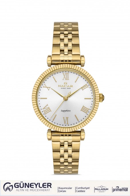 SARI METAL BAND KADIN KOL SAATİ NC34-39B553-DSM SARI METAL BAND KADIN KOL SAATİ NC34-39B553-DSM