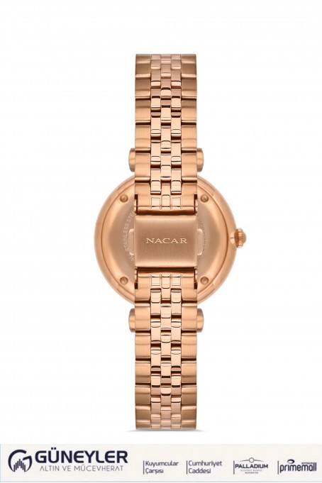 PEMBE METAL BAND KADIN KOL SAATİ NC34-39B553-RSM