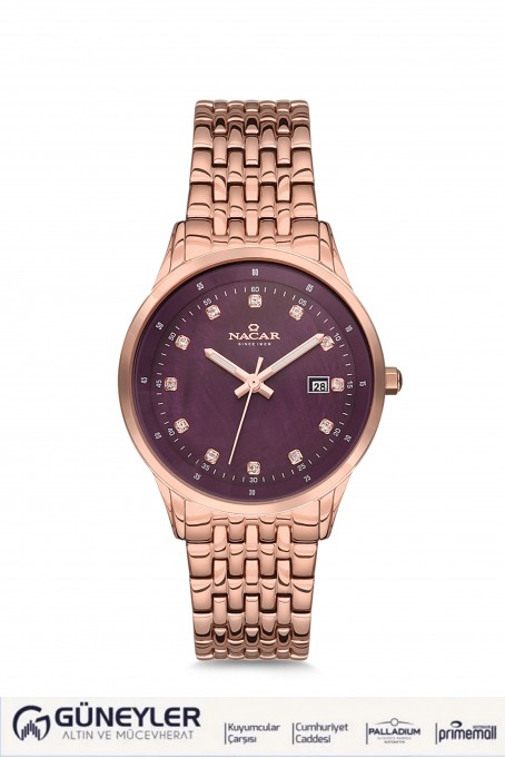 PEMBE METAL BAND KADIN KOL SAATİ NC34-392126-RPM PEMBE METAL BAND KADIN KOL SAATİ NC34-392126-RPM