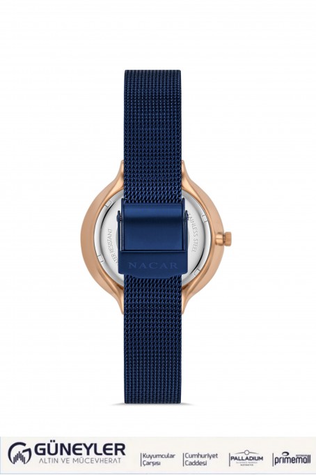 NACAR MAVİ HASIR BAND KADIN KOL SAATİ NC17-3920549-RLM