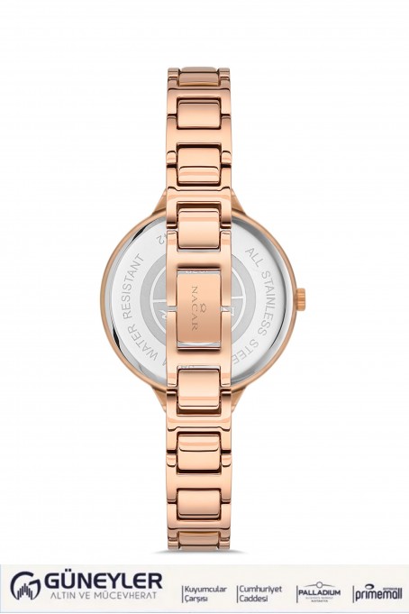 PEMBE METAL BAND KADIN KOL SAATİ NC36-391035-RSM