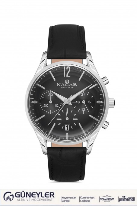 NACAR SİYAH HAKİKİ DERİ KADIN KOL SAATİ NC25-390167-ABL1 NACAR SİYAH HAKİKİ DERİ KADIN KOL SAATİ NC25-390167-ABL1