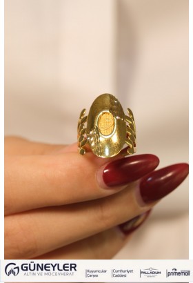 VAV HARFİ FANTAZİ YÜZÜK 22 AYAR A077236