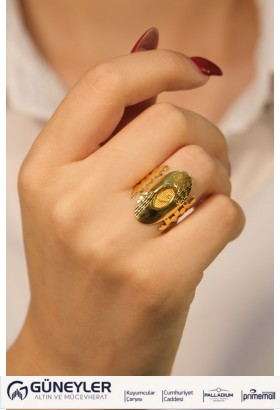 VAV HARFİ FANTAZİ YÜZÜK 22 AYAR A077236