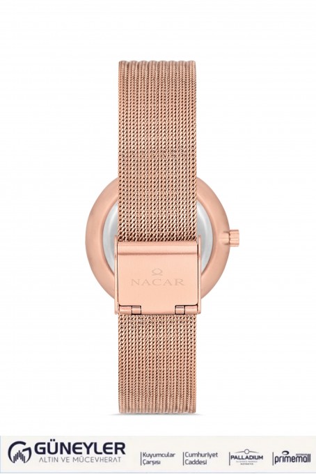 NACAR PEMBE HASIR BAND KADIN KOL SAATİ NC33-398078-RPMS NACAR PEMBE HASIR BAND KADIN KOL SAATİ NC33-398078-RPMS