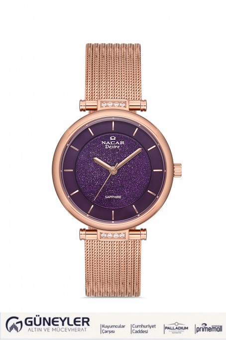 NACAR PEMBE HASIR BAND KADIN KOL SAATİ NC33-398078-RPMS NACAR PEMBE HASIR BAND KADIN KOL SAATİ NC33-398078-RPMS