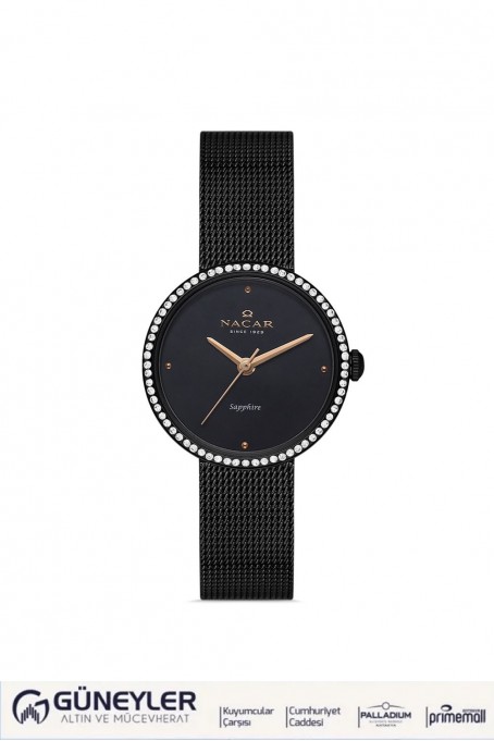 SİYAH HASIR BAND KADIN KOL SAATİ NC17-3920594-BBMS SİYAH HASIR BAND KADIN KOL SAATİ NC17-3920594-BBMS