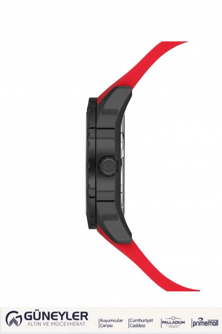 NACAR KIRMIZI SİLİKON KADIN KOL SAATİ NC38-396350-BBS4