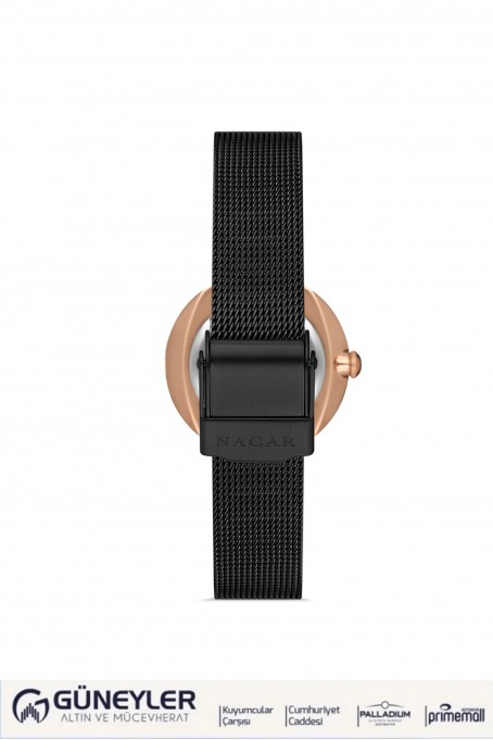 NACAR SİYAH HASIR BAND KADIN KOL SAATİ NC17-3920594-RBMS