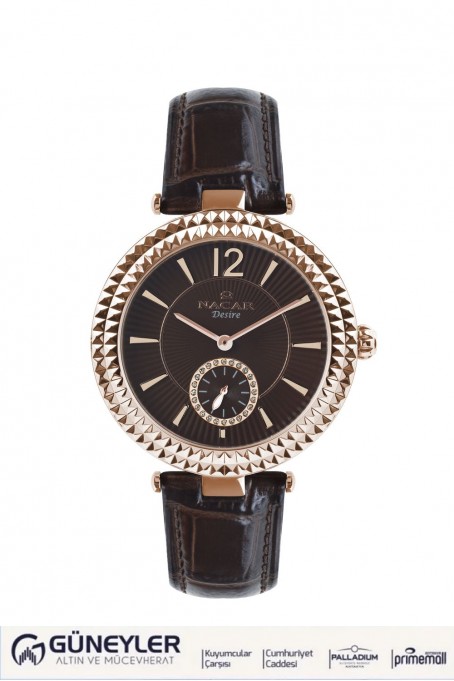 NACAR KAHVERENGİ HAKİKİ DERİ KADIN KOL SAATİ NC33-396678-RKL2 NACAR KAHVERENGİ HAKİKİ DERİ KADIN KOL SAATİ NC33-396678-RKL2