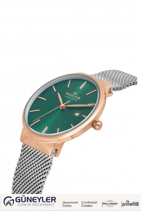 NACAR ÇELİK HASIR BAND KADIN KOL SAATİ NC34-390431-ENM NACAR ÇELİK HASIR BAND KADIN KOL SAATİ NC34-390431-ENM